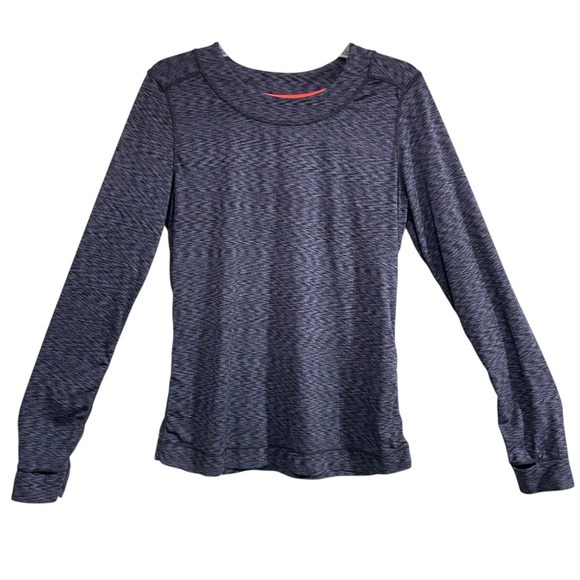 Cuddl Duds Flex Fit Navy Blue Novelty Long Sleeve Top Size L - Picture 1 of 9